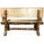 Cascade Half Log Bench with Back & Arms & Stain Finish - 4 Foot