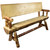 Cascade Half Log Bench with Back & Arms & Stain Finish - 5 Foot