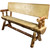 Cascade Half Log Bench with Back & Arms & Stain Finish - 5 Foot