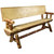 Cascade Half Log Bench with Back & Arms & Stain Finish - 6 Foot