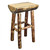 Cascade Half Log Barstool with Stained Finish