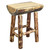 Cascade Counter Height Half Log Barstool with Stained Finish