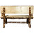 Cascade Half Log Bench with Back & Arms - 5 Foot