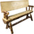 Cascade Half Log Bench with Back & Arms - 4 Foot