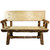 Cascade Half Log Bench with Back & Arms - 4 Foot