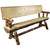 Cascade Half Log Bench with Back & Arms - 6 Foot