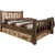 Denver Bed with Storage & Engraved Moose - Queen - Stained & Lacquered