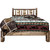 Denver Platform Bed with Engraved Bears - Cal King