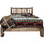 Denver Platform Bed with Engraved Moose - Full