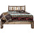 Denver Platform Bed with Engraved Elk - Full
