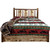 Denver Platform Bed with Storage & Engraved Moose - Twin