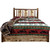 Denver Platform Bed with Storage & Engraved Moose - Full