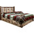 Denver Platform Bed with Storage & Engraved Pines - Queen