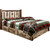 Denver Platform Bed with Storage & Engraved Pines - King