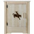 Denver Cabinet with Engraved Bronc - Left Hinged - Lacquered