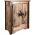 Denver Cabinet with Engraved Bronc - Left Hinged - Stained & Lacquered