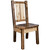 Denver Side Chair with Engraved Wolf - Stained & Lacquered