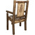 Denver Captain's Chair with Engraved Pine - Stained & Lacquered