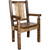 Denver Captain's Chair with Engraved Pine - Stained & Lacquered