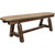 Denver Plank Bench with Buckskin Seat - 5 Foot - Stained & Lacquered