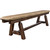 Denver Plank Bench with Buckskin Seat - 6 Foot - Stained & Lacquered