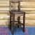 Denver Barstool with Back & Saddle Seat - Stained & Lacquered