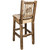 Denver Counter Height Barstool with Engraved Moose Back - Stained & Lacquered