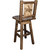 Denver Swivel Barstool with Engraved Bronc Back - Stained & Lacquered