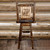 Denver Swivel Barstool with Engraved Bear Back - Stained & Lacquered