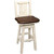 Denver Swivel Barstool with Back & Saddle Seat - Lacquered