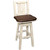 Denver Counter Height Swivel Barstool with Back & Saddle Seat - Lacquered