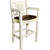Denver Counter Height Captain's Barstool with Saddle Seat - Lacquered