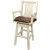 Denver Swivel Captain's Barstool with Saddle Seat - Lacquered