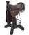 Canyon Ranch Tooled Leather Saddle Barstool - Burnt Brown