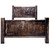Lima Sawn Bed with Iron & Jacobean Stain - Full