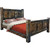 Lima Sawn Bed with Iron & Jacobean Stain - Queen