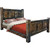 Lima Sawn Bed with Iron & Jacobean Stain - Cal King