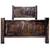 Lima Sawn Bed with Iron & Jacobean Stain - King