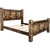 Lima Sawn Bed with Iron & Provincial Stain - Cal King