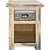 Lima Live Edge 30 Inch Nightstand with Iron - Clear Lacquer
