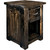 Lima Live Edge 30 Inch Nightstand with Iron - Jacobean Stain