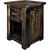 Lima Live Edge 30 Inch Nightstand with Iron - Jacobean Stain