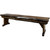 Lima Live Edge 6 Foot Wooden Bench - Jacobean Stain