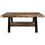 Lima Live Edge Coffee Table with Shelf & Forged Iron Legs - Provincial Stain