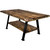 Lima Live Edge Coffee Table with Shelf & Forged Iron Legs - Provincial Stain