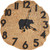 Wood Slice Bear Wall Clock