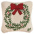 Evergreen Wreath Hooked Wool Pillow