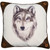 Wolf Buttons Accent Pillow