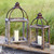 Rustic Log Lanterns - Set of 2