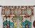 Mocha Turquoise Southwest Lined Valance